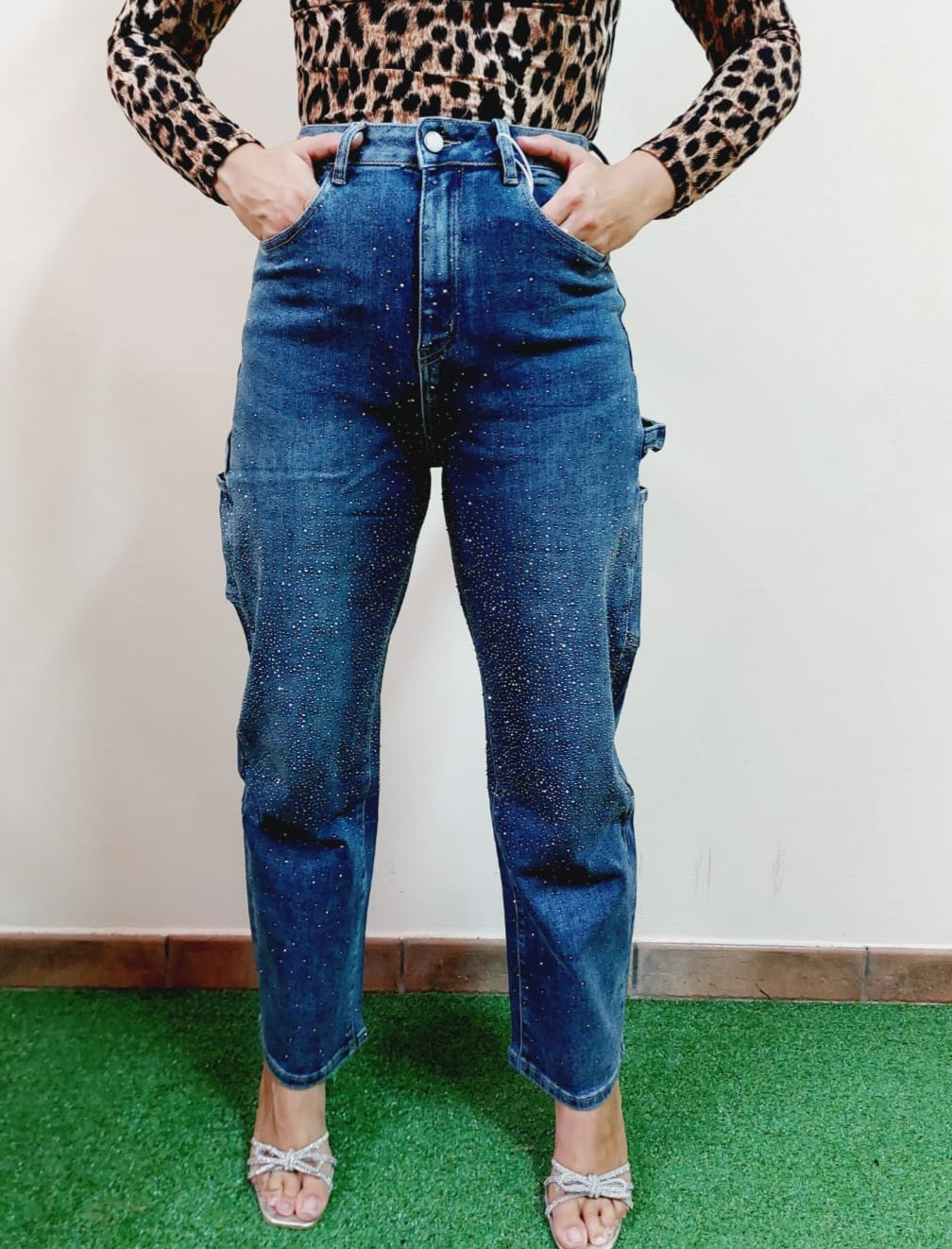 BALLOON JEANS STRASS