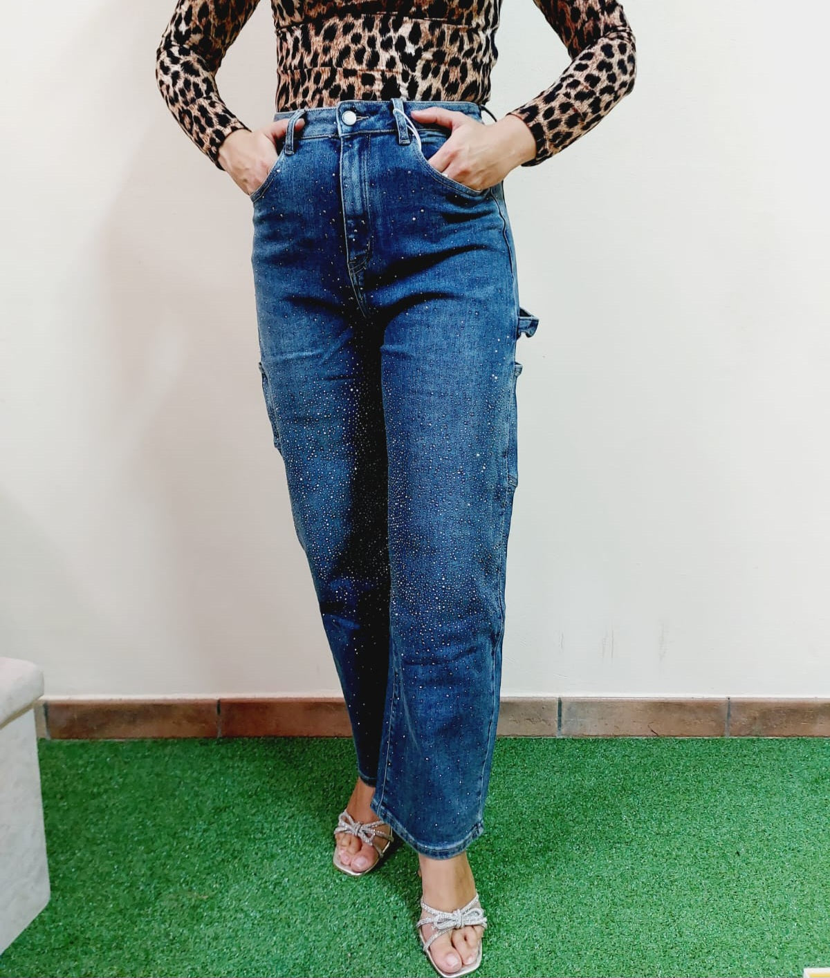 BALLOON JEANS STRASS