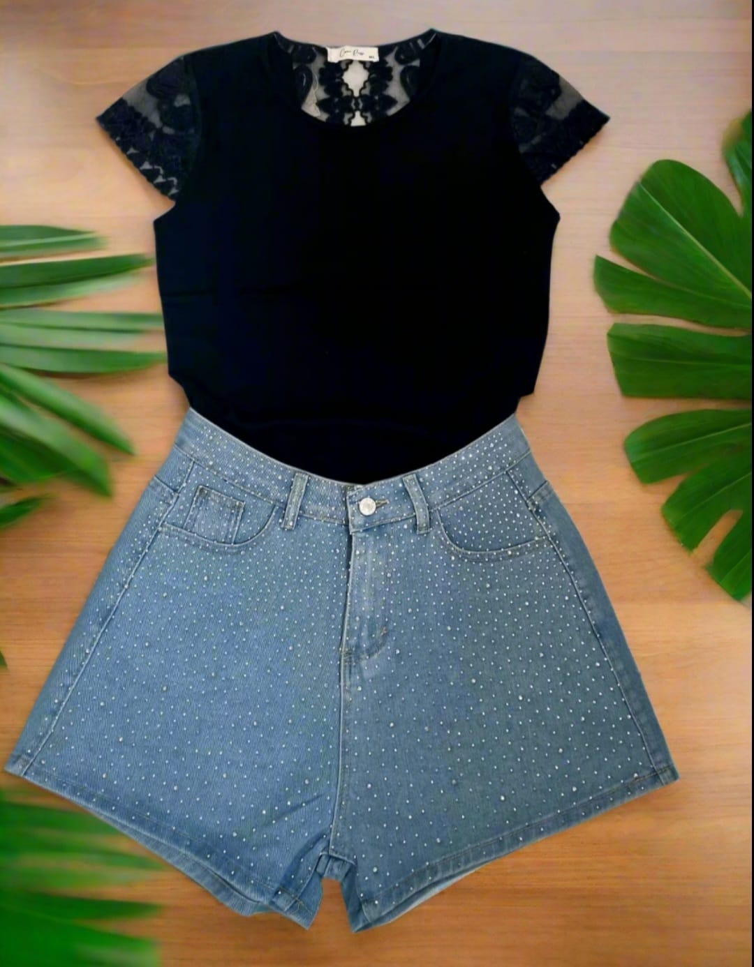 SHORTS BRILLANTINATO