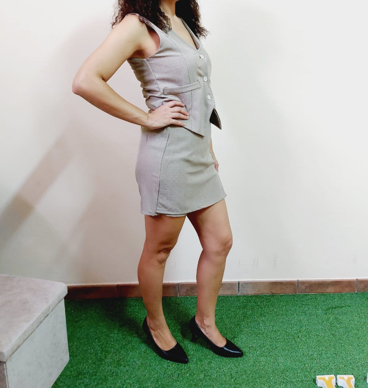 COORDINATO GILET CON PANTAGONNA